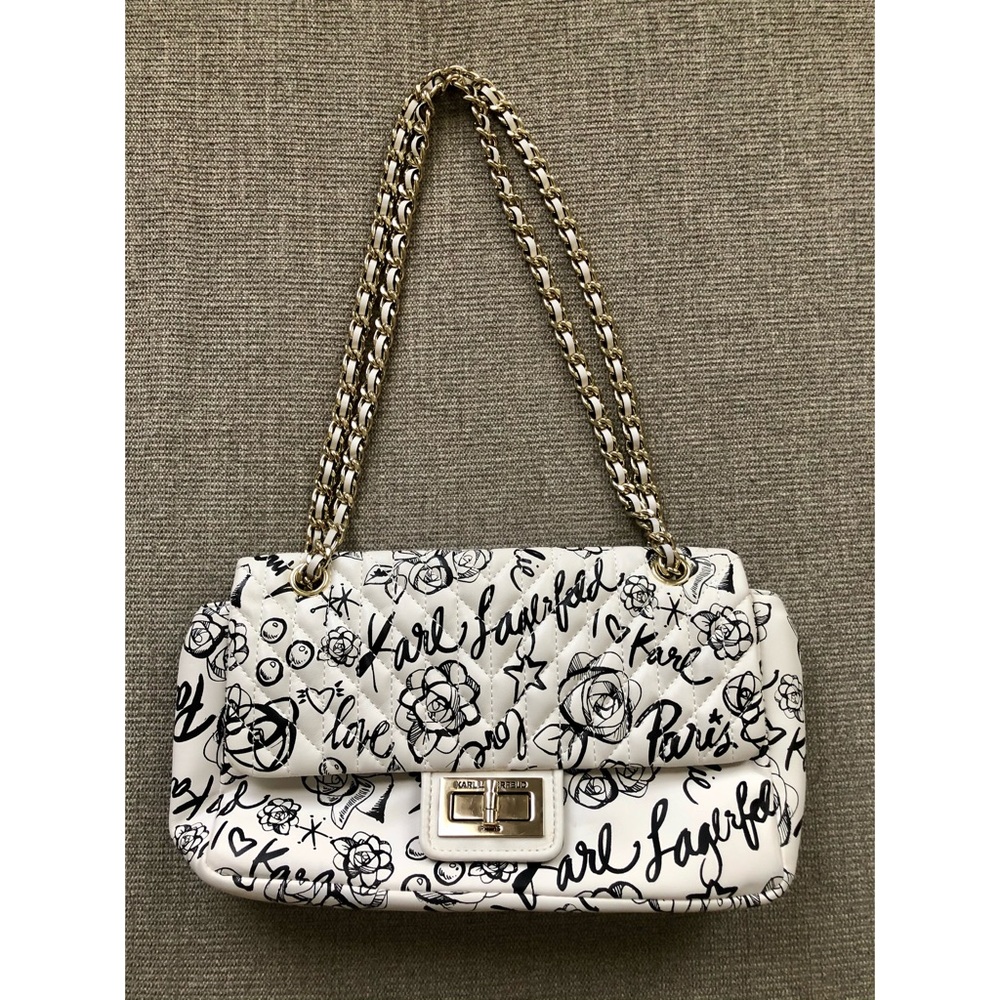 🔸 Karl Lagerfeld White Shoulder Bag